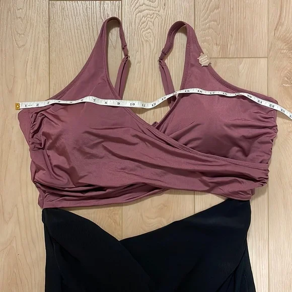 Everyday Sunday The Wrap Cutout One-Piece Swimsuit, Tulipwood, sz 3X - Picture 13 of 15